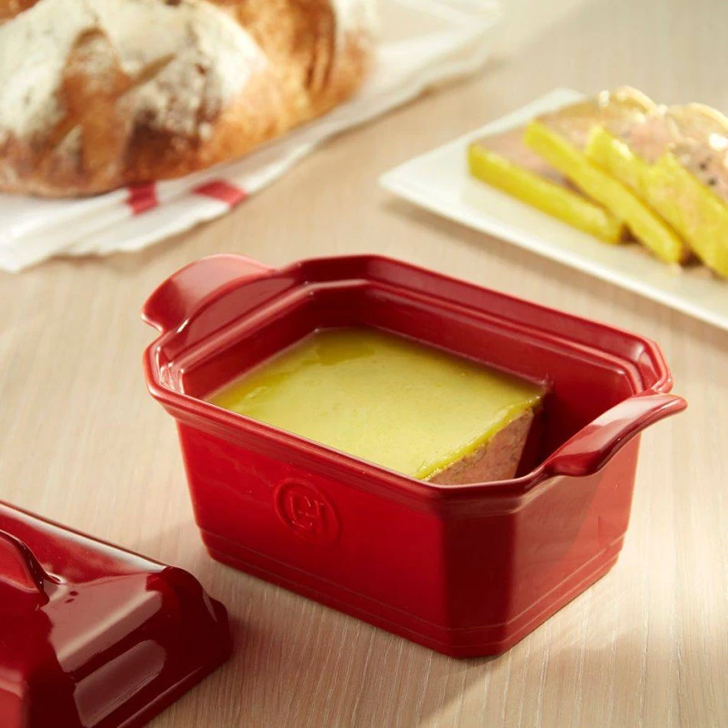 Terrine Foie Gras + Presse Emile HENRY Blanc Farine 4 Terrine Foie Gras + Presse Emile HENRY Blanc Farine – Image 4