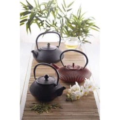 Théière En Fonte émaillée 0.6 L Rayée La Cafetière Kitchen Craft Rouge -Peugeot Boutique theiere en fonte emaillee 06 l rayee la cafetiere kitchen craft rouge 3