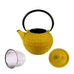 Théière En Fonte émaillée OCTO 1 L Jaune