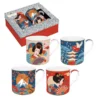 EASY LIFE TOKYO Coffret 4 Mugs 30cl En Porcelaine