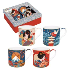 EASY LIFE TOKYO Coffret 4 Mugs 30cl En Porcelaine 9 EASY LIFE TOKYO Coffret 4 Mugs 30cl En Porcelaine -Peugeot Boutique tokyo coffret 4 mugs 30cl en porcelaine 3