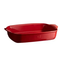 ULTIME Plat à Four En Céramique Rectangle Emile HENRY Rouge Grand Cru 42 X 27 Cm