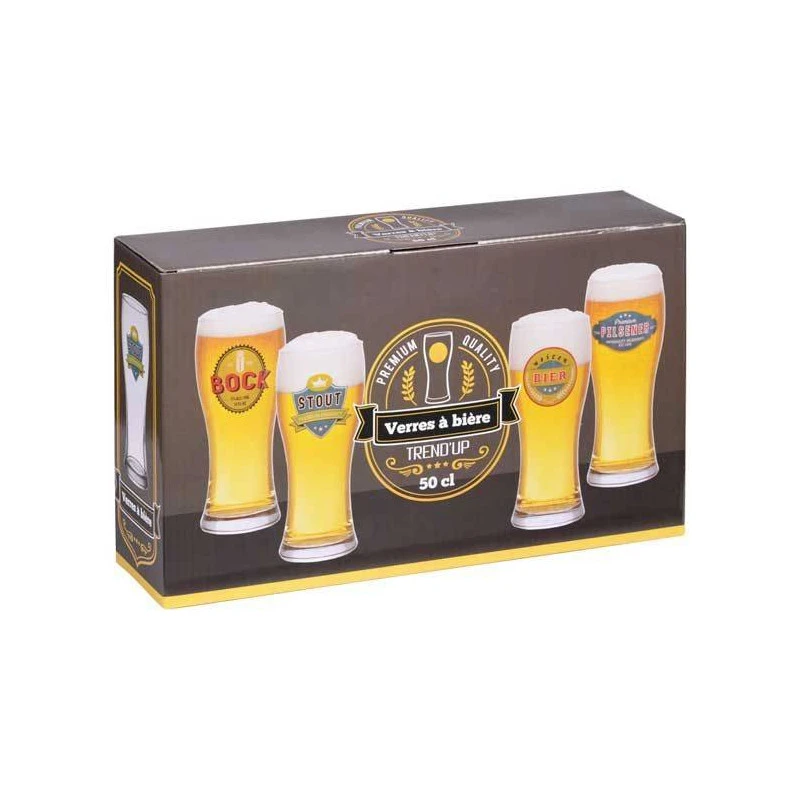 Verre Chope à Bière De 50 Cl Coffret De 4 2 Verre Chope à Bière De 50 Cl Coffret De 4 – Image 2