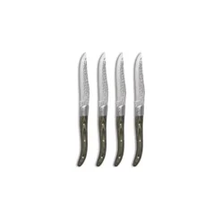 VOLCANO Coffret En Bois Palette De 4 Couteaux à Steak En Acier LOU LAGUIOLE