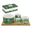 EASY LIFE WOODLAND Set Apéritif 4 Coupelles En Porcelaine