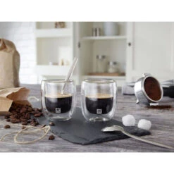 SORRENTO Verre Tasse à Café Expresso Double Paroi 80 Ml ZWILLING - Les 2 -Peugeot Boutique zwilling sorrento set 2 verres expresso double paroi 80 ml 7